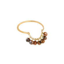 Load image into Gallery viewer, Tiger&#39;s Eye Chain Ring
